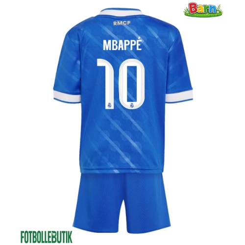 Real Madrid Kylian Mbappe #10 Tredjeställ Barn 2025-26 Kortärmad (+ Korta byxor)